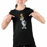Fashion, accesorii si bijuterii - Copii - Imbracaminte copii - Tricouri copii - Tricou Copii Fete Tom si Jerry Prietenie CoolTrend, negru, marime S Copii - Infinity.ro