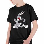 Fashion, accesorii si bijuterii - Copii - Imbracaminte copii - Tricouri copii - Tricou Copii Baieti Bugs Bunny Iepuras CoolTrend, negru, marime XL Copii - Infinity.ro