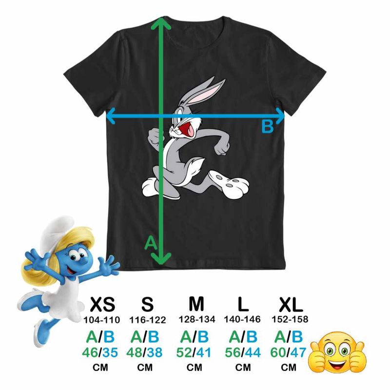 Fashion, accesorii si bijuterii - Copii - Imbracaminte copii - Tricouri copii - Tricou Copii Baieti Bugs Bunny Iepuras CoolTrend, negru, marime XL Copii - Infinity.ro