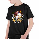 Fashion, accesorii si bijuterii - Copii - Imbracaminte copii - Tricouri copii - Tricou Copii Baieti Taz Bugs Bunny Daffy Looney Tunes Eroi, negru, marime M Copii - Infinity.ro