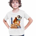 Fashion, accesorii si bijuterii - Copii - Imbracaminte copii - Tricouri copii - Tricou Copii Baieti Craig Dumbrava Grizzy Lemingii Grizi CoolTrend, alb, marime XL Copii - Infinity.ro