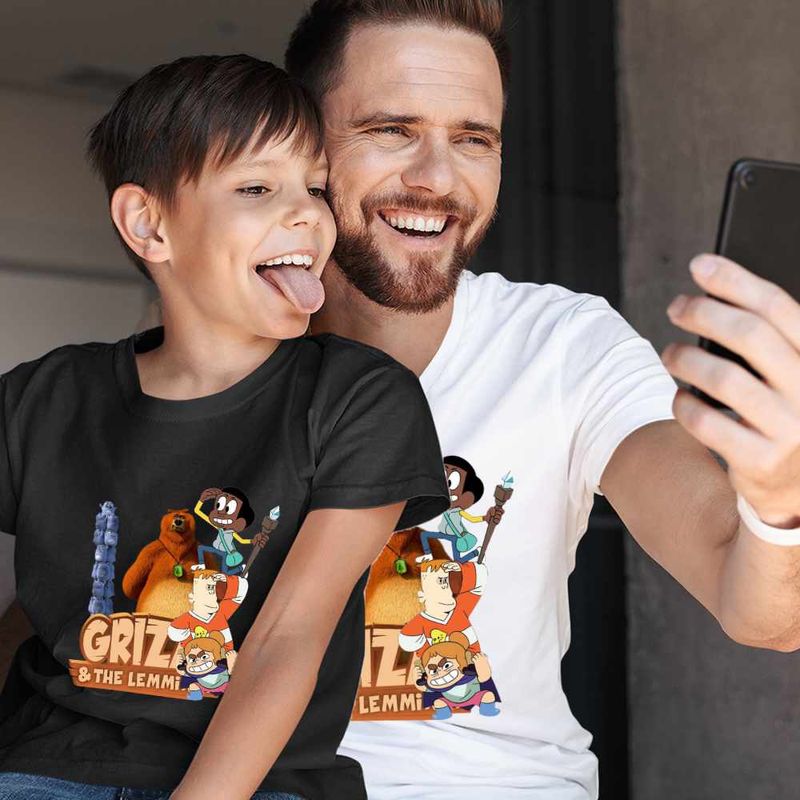 Fashion, accesorii si bijuterii - Copii - Imbracaminte copii - Tricouri copii - Tricou Copii Baieti Craig Dumbrava Grizzy Lemingii Grizi CoolTrend, alb, marime XL Copii - Infinity.ro
