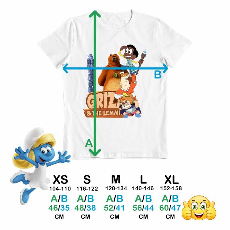 Fashion, accesorii si bijuterii - Copii - Imbracaminte copii - Tricouri copii - Tricou Copii Baieti Craig Dumbrava Grizzy Lemingii Grizi CoolTrend, alb, marime XL Copii - Infinity.ro