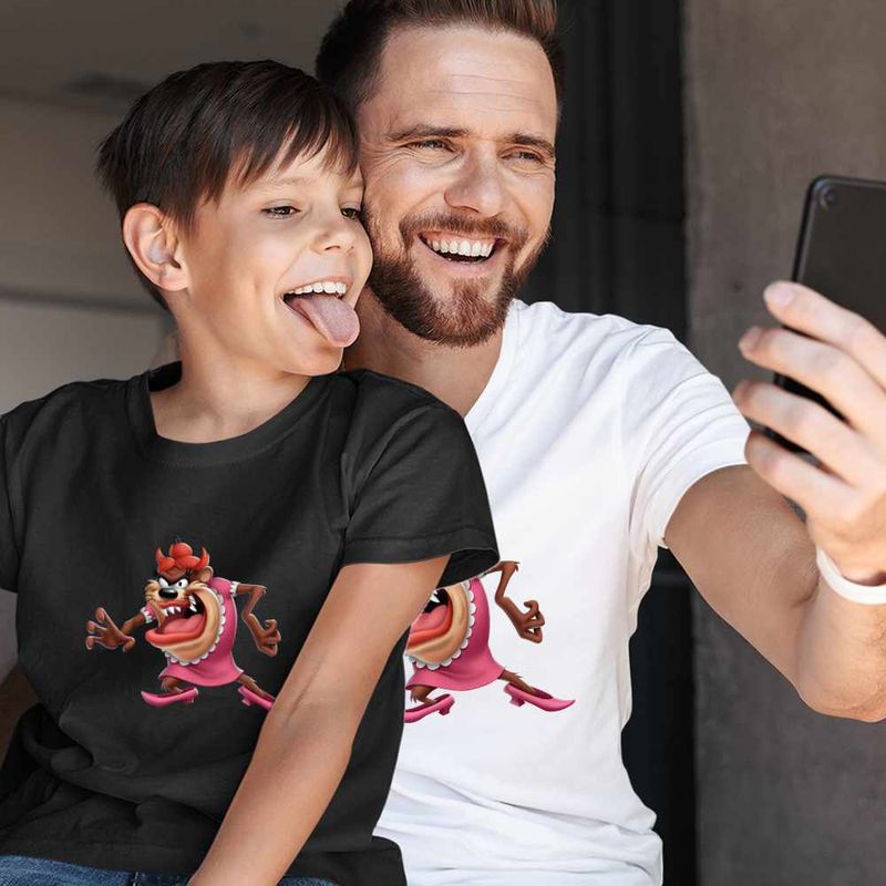 Fashion, accesorii si bijuterii - Copii - Imbracaminte copii - Tricouri copii - Tricou Copii Baieti Tasmanian She-Devil Taz Diavol, alb, marime S Copii - Infinity.ro