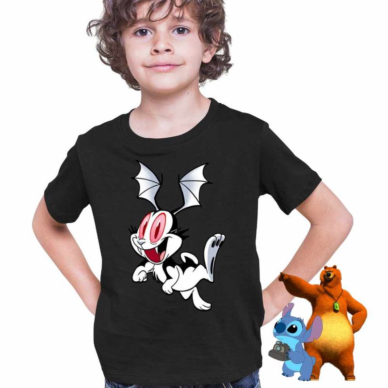 Fashion, accesorii si bijuterii - Copii - Imbracaminte copii - Tricouri copii - Tricou Copii Baieti Draculas Vampirul Iepuras Liliac CoolTrend, negru, marime L Copii - Infinity.ro