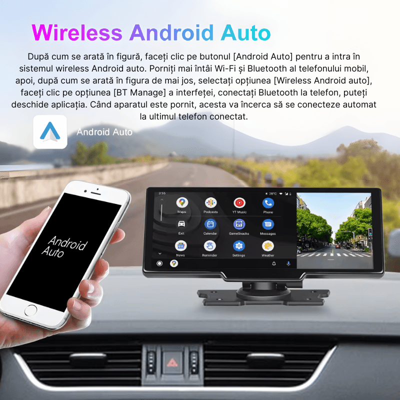 Auto si Moto - Electronice auto - Navigatii GPS - Navigatie auto multimedia MaGeCa C200, Apple CarPlay/Android Auto, Display tactil 10.26 inch, camera marsarier 1080P - Infinity.ro