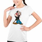 Fashion, accesorii si bijuterii - Copii - Imbracaminte copii - Tricouri copii - Tricou Copii Fete Popeye Marinarul Olive Pupat Dragobete, alb, marime XL Copii - Infinity.ro