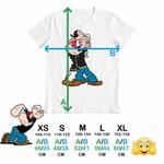 Fashion, accesorii si bijuterii - Copii - Imbracaminte copii - Tricouri copii - Tricou Copii Fete Popeye Marinarul Olive Pupat Dragobete, alb, marime XL Copii - Infinity.ro