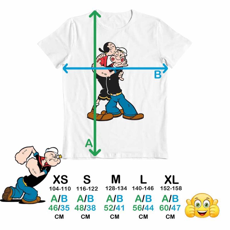 Fashion, accesorii si bijuterii - Copii - Imbracaminte copii - Tricouri copii - Tricou Copii Fete Popeye Marinarul Olive Pupat Dragobete, alb, marime XL Copii - Infinity.ro