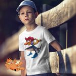 Fashion, accesorii si bijuterii - Copii - Imbracaminte copii - Tricouri copii - Tricou Copii Baieti Garfield Rechin Tralalero Tralalala, alb, marime L Copii - Infinity.ro