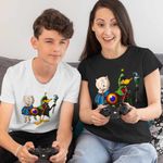 Fashion, accesorii si bijuterii - Copii - Imbracaminte copii - Tricouri copii - Tricou Copii Baieti Porky Daffy Vrajitor Looney Tunes, negru, marime S Copii - Infinity.ro