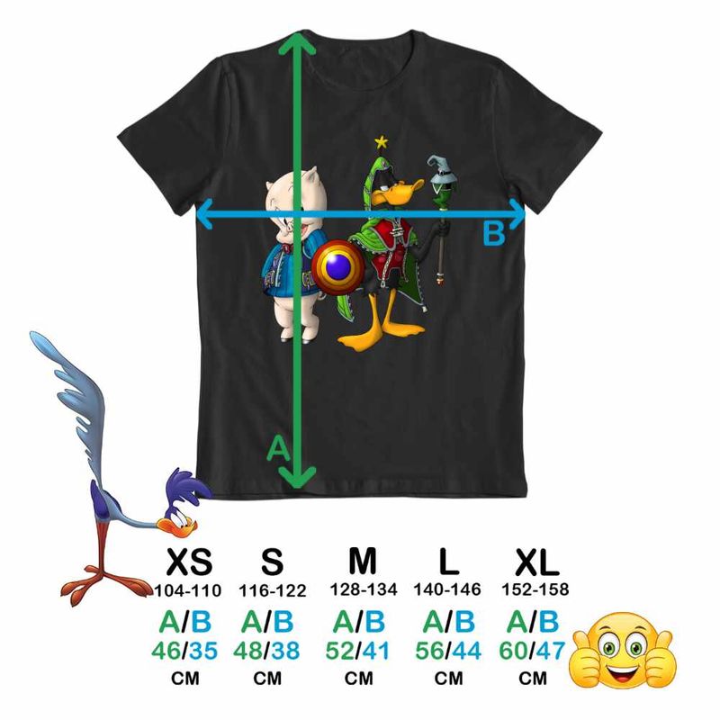 Fashion, accesorii si bijuterii - Copii - Imbracaminte copii - Tricouri copii - Tricou Copii Baieti Porky Daffy Vrajitor Looney Tunes, negru, marime S Copii - Infinity.ro