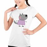 Fashion, accesorii si bijuterii - Copii - Imbracaminte copii - Tricouri copii - Tricou Copii Fete Lupoaica Wendy Purcelusa Peppa Pig CoolTrend, alb, marime M Copii - Infinity.ro