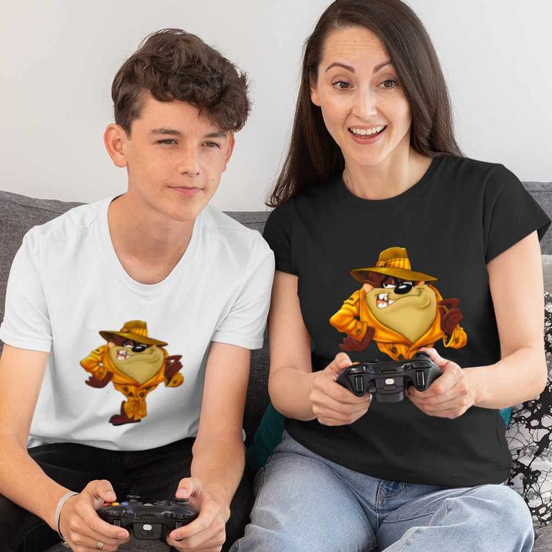 Fashion, accesorii si bijuterii - Copii - Imbracaminte copii - Tricouri copii - Tricou Copii Baieti Taz Mafiot Diavol Tasmanian, negru, marime XL Copii - Infinity.ro