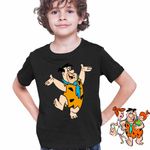 Fashion, accesorii si bijuterii - Copii - Imbracaminte copii - Tricouri copii - Tricou Copii Baieti Familia Flintstone Fred Epoca de Piatra, negru, marime S Copii - Infinity.ro