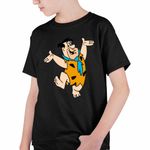 Fashion, accesorii si bijuterii - Copii - Imbracaminte copii - Tricouri copii - Tricou Copii Baieti Familia Flintstone Fred Epoca de Piatra, negru, marime S Copii - Infinity.ro