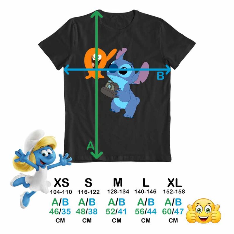 Fashion, accesorii si bijuterii - Copii - Imbracaminte copii - Tricouri copii - Tricou Copii Fete Lamput Stitch CoolTrend, negru, marime XL Copii - Infinity.ro