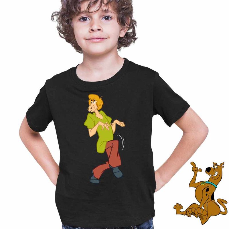 Fashion, accesorii si bijuterii - Copii - Imbracaminte copii - Tricouri copii - Tricou Copii Baieti Scooby Doo Shaggy Rogers, negru, marime XS Copii - Infinity.ro
