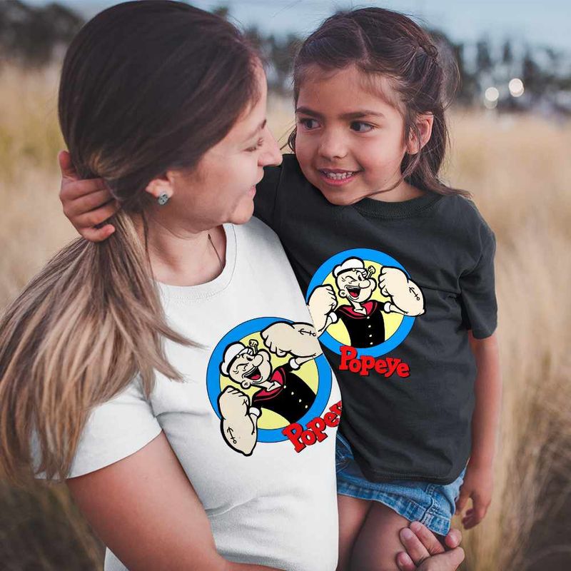 Fashion, accesorii si bijuterii - Copii - Imbracaminte copii - Tricouri copii - Tricou Copii Fete Marinar Popeye Desene Animate Timonier, alb, marime XL Copii - Infinity.ro