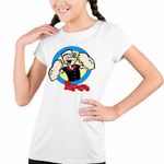 Fashion, accesorii si bijuterii - Copii - Imbracaminte copii - Tricouri copii - Tricou Copii Fete Marinar Popeye Desene Animate Timonier, alb, marime XL Copii - Infinity.ro