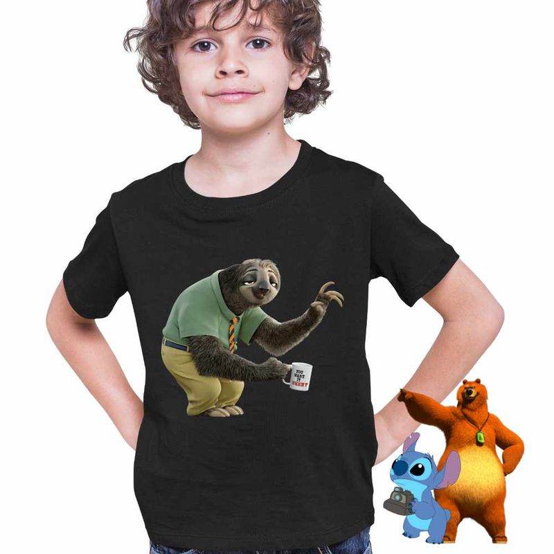 Fashion, accesorii si bijuterii - Copii - Imbracaminte copii - Tricouri copii - Tricou Copii Baieti Zootopia Flash Lenes Ghiseu CoolTrend, negru, marime S Copii - Infinity.ro