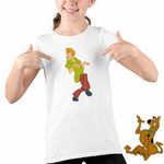 Fashion, accesorii si bijuterii - Copii - Imbracaminte copii - Tricouri copii - Tricou Copii Fete Scooby Doo Shaggy Rogers, alb, marime XS Copii - Infinity.ro