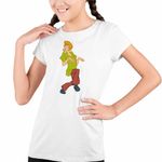 Fashion, accesorii si bijuterii - Copii - Imbracaminte copii - Tricouri copii - Tricou Copii Fete Scooby Doo Shaggy Rogers, alb, marime XS Copii - Infinity.ro