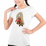 Fashion, accesorii si bijuterii - Copii - Imbracaminte copii - Tricouri copii - Tricou Copii Fete Yosemite Sam Serif Looney Tunes, alb, marime L Copii - Infinity.ro