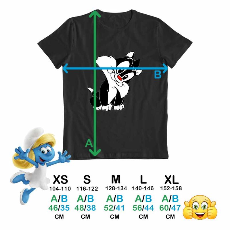 Fashion, accesorii si bijuterii - Copii - Imbracaminte copii - Tricouri copii - Tricou Copii Fete Tweety Sylvester Bebelus CoolTrend, negru, marime XL Copii - Infinity.ro