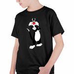 Fashion, accesorii si bijuterii - Copii - Imbracaminte copii - Tricouri copii - Tricou Copii Baieti Tweety Motanul Sylvester CoolTrend, negru, marime XL Copii - Infinity.ro