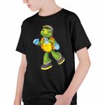 Fashion, accesorii si bijuterii - Copii - Imbracaminte copii - Tricouri copii - Tricou Copii Baieti Franklin Testoasa Danseaza CoolTrend, negru, marime L Copii - Infinity.ro