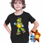 Fashion, accesorii si bijuterii - Copii - Imbracaminte copii - Tricouri copii - Tricou Copii Baieti Franklin Testoasa Danseaza CoolTrend, negru, marime L Copii - Infinity.ro
