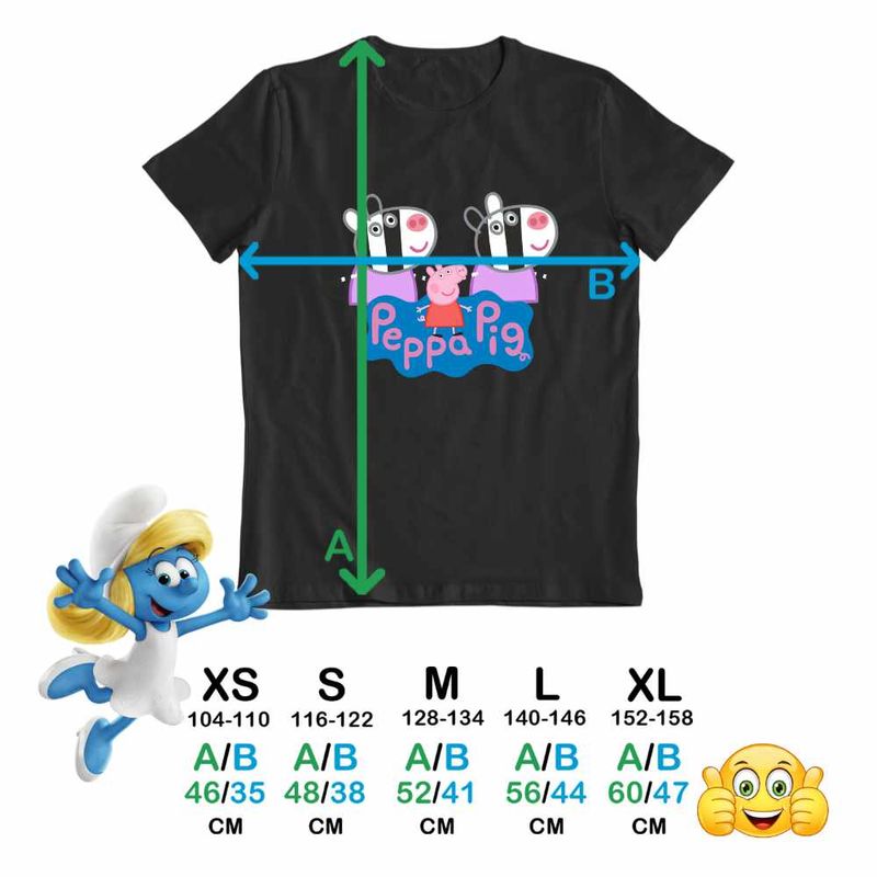 Fashion, accesorii si bijuterii - Copii - Imbracaminte copii - Tricouri copii - Tricou Copii Fete Zebrele Gemeni Zuza Zaza Peppa Pig CoolTrend, negru, marime M Copii - Infinity.ro