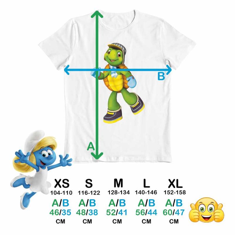 Fashion, accesorii si bijuterii - Copii - Imbracaminte copii - Tricouri copii - Tricou Copii Fete Franklin Testoasa Danseaza CoolTrend, alb, marime M Copii - Infinity.ro