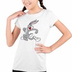 Fashion, accesorii si bijuterii - Copii - Imbracaminte copii - Tricouri copii - Tricou Copii Fete Bugs Bunny Iepuras CoolTrend, alb, marime M Copii - Infinity.ro