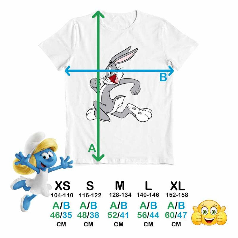 Fashion, accesorii si bijuterii - Copii - Imbracaminte copii - Tricouri copii - Tricou Copii Fete Bugs Bunny Iepuras CoolTrend, alb, marime M Copii - Infinity.ro