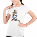 Fashion, accesorii si bijuterii - Copii - Imbracaminte copii - Tricouri copii - Tricou Copii Fete Coiotul Strutul Desene Animate, alb, marime XL Copii - Infinity.ro