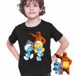 Fashion, accesorii si bijuterii - Copii - Imbracaminte copii - Tricouri copii - Tricou Copii Baieti Strumfii Grizzy Lemingii Strumfita CoolTrend, negru, marime XL Copii - Infinity.ro
