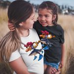 Fashion, accesorii si bijuterii - Copii - Imbracaminte copii - Tricouri copii - Tricou Copii Fete Garfield Rechin Tralalero Tralalala, alb, marime XS Copii - Infinity.ro