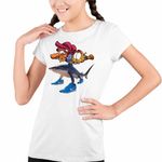 Fashion, accesorii si bijuterii - Copii - Imbracaminte copii - Tricouri copii - Tricou Copii Fete Garfield Rechin Tralalero Tralalala, alb, marime XS Copii - Infinity.ro