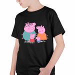 Fashion, accesorii si bijuterii - Copii - Imbracaminte copii - Tricouri copii - Tricou Copii Baieti Purcelusa Peppa Pig Familia CoolTrend, negru, marime XL Copii - Infinity.ro