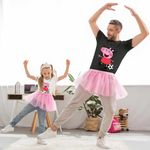 Fashion, accesorii si bijuterii - Copii - Imbracaminte copii - Tricouri copii - Tricou Copii Fete Purcelusa Peppa Fotbal CoolTrend, negru, marime L Copii - Infinity.ro