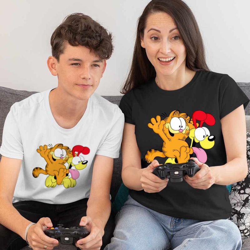 Fashion, accesorii si bijuterii - Copii - Imbracaminte copii - Tricouri copii - Tricou Copii Baieti Garfield Odie Calare Joaca, negru, marime M Copii - Infinity.ro