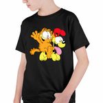 Fashion, accesorii si bijuterii - Copii - Imbracaminte copii - Tricouri copii - Tricou Copii Baieti Garfield Odie Calare Joaca, negru, marime M Copii - Infinity.ro