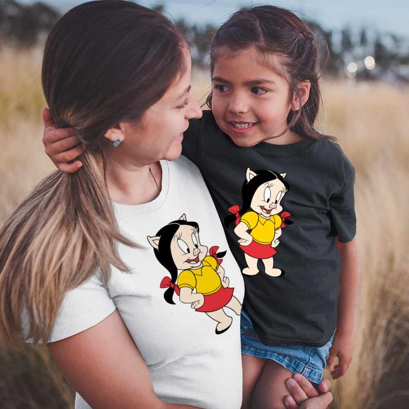 Fashion, accesorii si bijuterii - Copii - Imbracaminte copii - Tricouri copii - Tricou Copii Fete Petunia Porky Looney Tunes, alb, marime M Copii - Infinity.ro