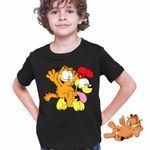 Fashion, accesorii si bijuterii - Copii - Imbracaminte copii - Tricouri copii - Tricou Copii Baieti Garfield Odie Calare Joaca, negru, marime M Copii - Infinity.ro