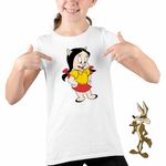 Fashion, accesorii si bijuterii - Copii - Imbracaminte copii - Tricouri copii - Tricou Copii Fete Petunia Porky Looney Tunes, alb, marime M Copii - Infinity.ro