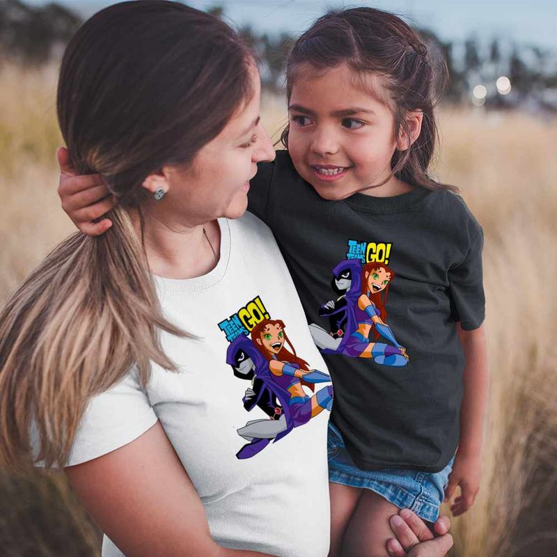 Fashion, accesorii si bijuterii - Copii - Imbracaminte copii - Tricouri copii - Tricou Copii Fete Raven Starfire Tineri Titani CoolTrend, alb, marime M Copii - Infinity.ro