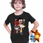 Fashion, accesorii si bijuterii - Copii - Imbracaminte copii - Tricouri copii - Tricou Copii Baieti Craig Taffy Buburuza Phineas CoolTrend, negru, marime M Copii - Infinity.ro