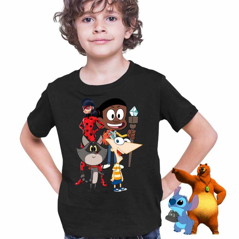 Fashion, accesorii si bijuterii - Copii - Imbracaminte copii - Tricouri copii - Tricou Copii Baieti Craig Taffy Buburuza Phineas CoolTrend, negru, marime M Copii - Infinity.ro